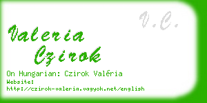 valeria czirok business card